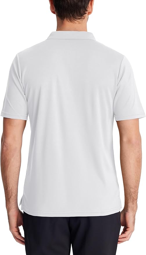 KEFITEVD Men's Polo Shirts Short Sleeve Moisture Wicking Dry Fit Performance Collar Golf Athletic Casual T-Shirt