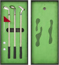 Golf Pen Set, Mini Desktop Golf Ball Pen, Top Golf Gift with Putting Green, 3 Golf Clubs Pens with Balls and Flag