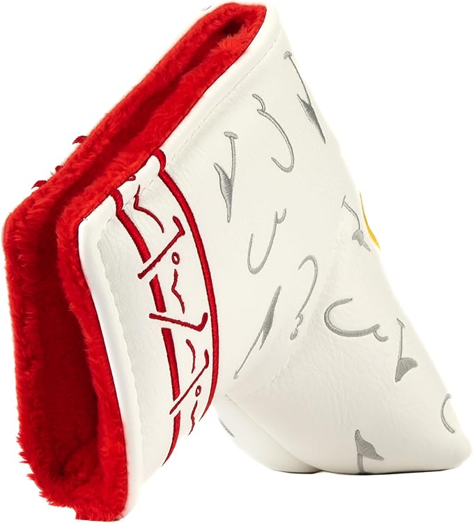 Blade Putter Headcover - Premium PU Leather Golf Club Cover with Fur Lining & Magnetic Closure - Embroidered Design, UV Resistant - Up and Down