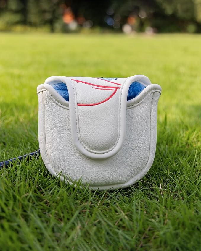 Golf Club Head Covers,1pc Mallet Putter Golf Headcovers for Woods, PU Leather with Advanced Embroidery for Most Brands