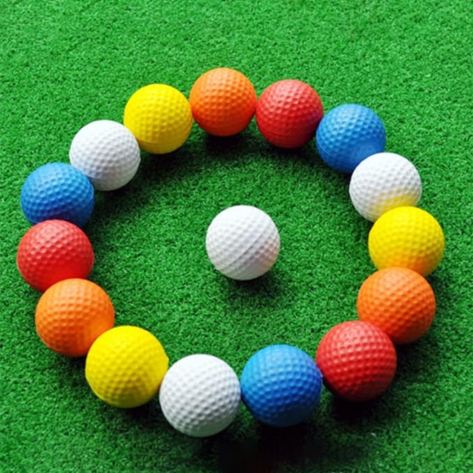 10 Pack Pu Foams Golf Practice Ball Realistic Feel Flight Training Ball for Indoor Outdoor Ball Colored