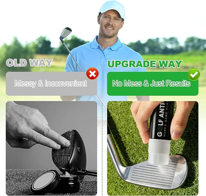 2 Pieces Golf Anti-Slice/Hook Compound for Clubs Reduce Spin & Fix Slices Improves Ball Control, Distance and Accuracy Increases, Practice Aid Gifts for All Golfers(1.27 OZ)
