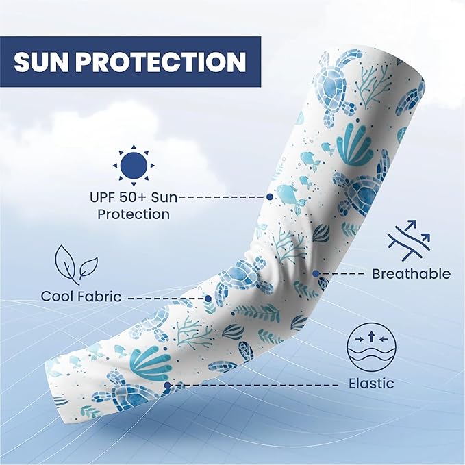Cooling Arm Cover For Men & Women - Uv Sun Protection Arm Sleeves For Driving Golfing Fishing Cycling Hiking (L)