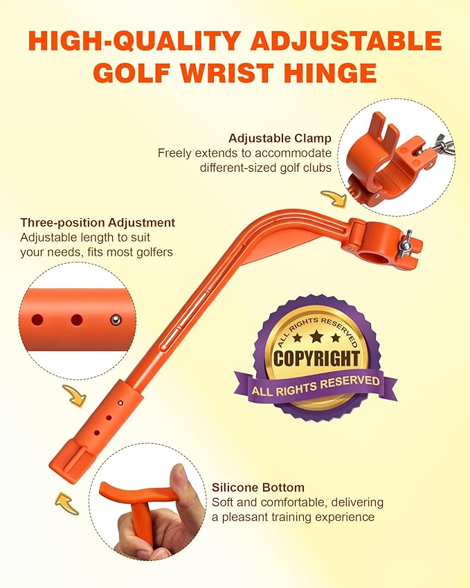 Golf Swing Trainer Aid, Adjustable Golf Training Wrist Aids Hinge, Silicone Golf Swing Correcting Trainer Accessories Tool, Golf Practice Equipment Gifts for Golfers, Beginners and Players