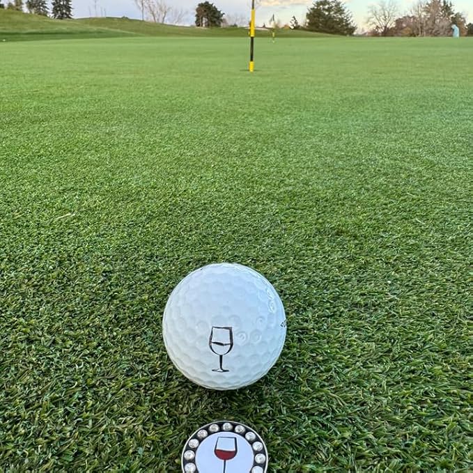 Bling Golf Ball Marker Hat Clip | Magnetic Ball Marker for Women | Stylish Golf Hat Clip Ball Marker for Female Golfers Fun Gift Idea with Strong Magnet for Hat, Visor, Golf Accessories