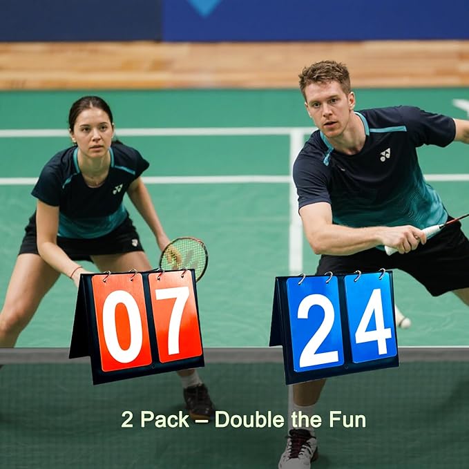 2 PCS Scoreboard Flipper,Portable 2-Digit Table Top Scoreboard for Basketball,Baseball, Volleyball Sports Match Daily Use Outdoor Outside