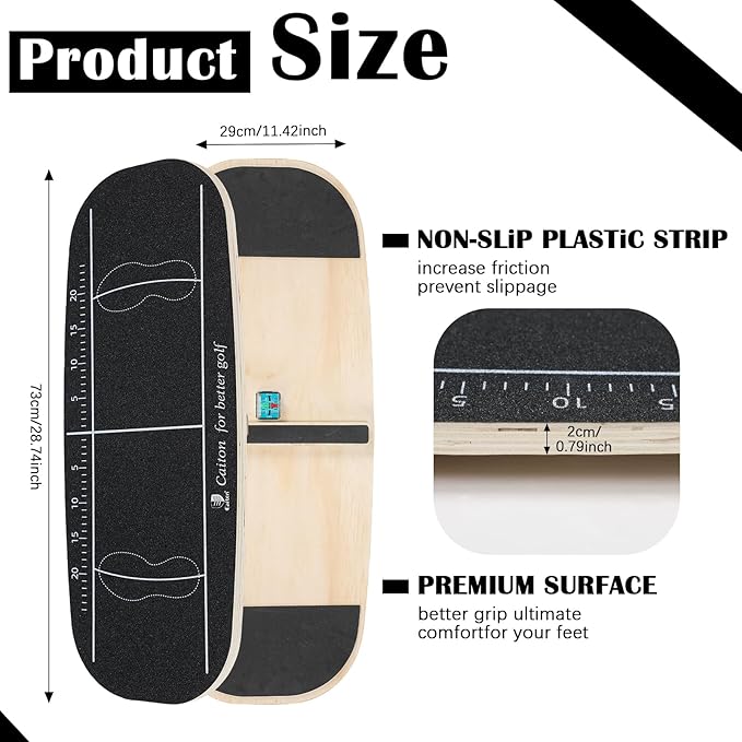 Golf Balance Board Swing Training Aid to Shift Weight Increase Consistency Trainer Gravity Transfer Golf Swing Plate Training Equipment - Strength for Chipping Hitting