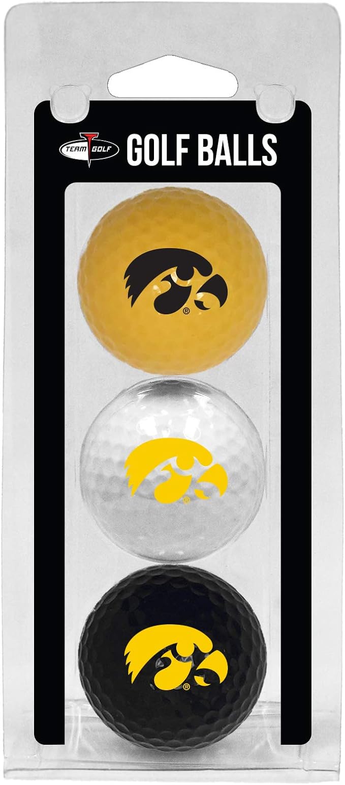 Team Golf NCAA Regulation Size Golf Balls, 3 Pack, Full Color Durable Team Imprint