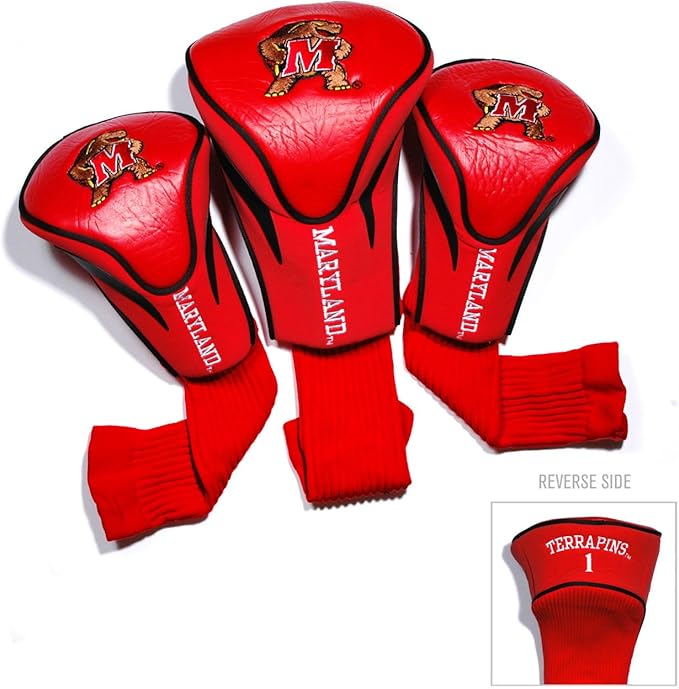 Team Golf NCAA Numbered 1, 3, & X, Fits Oversized Drivers, Utility, Rescue & Fairway Clubs, Velour Lined for Extra Club Protection