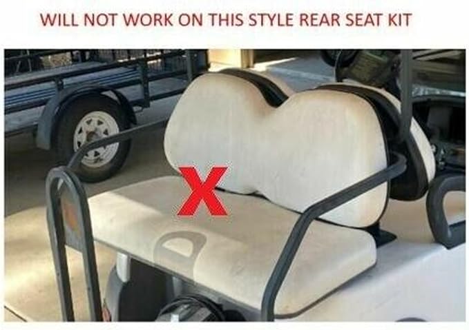 Huskey Parts Company 4PCS Charcoal Gray Golf Cart Seat Cover Diamond Stitching for EZGO TXT 1994-2013, Marine Grade Vinyl, Custom Fit, Staple On