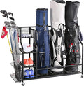 Golf Bag Storage Organizer, 4 Golf Bag Organizer Garage Storage, Extra Large Golf Storage Stand for Golf Bag Accessories, Golf Storage Rack for Garage, Golf Club, Home