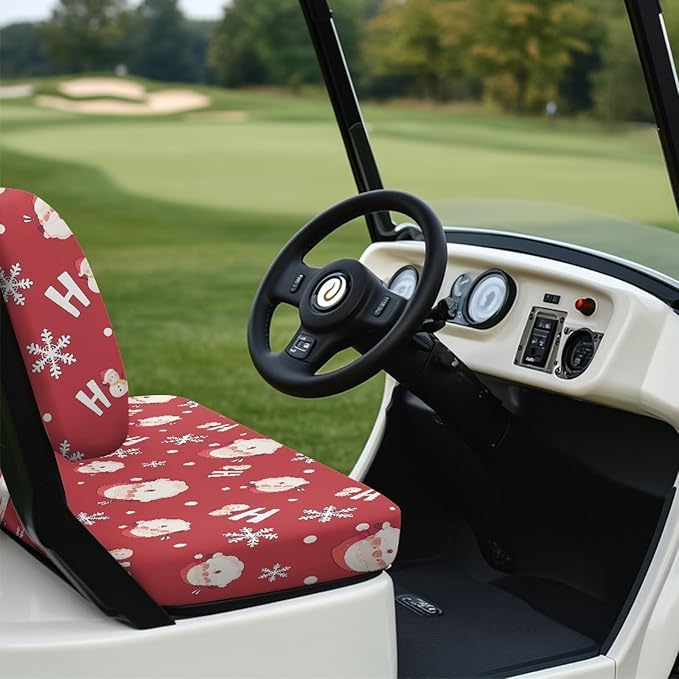 Fashion Print Golf Cart Seat Covers 2 Passenger Golf Cart Backrest Cover Golf Cart Seat Towel Gift for Friends