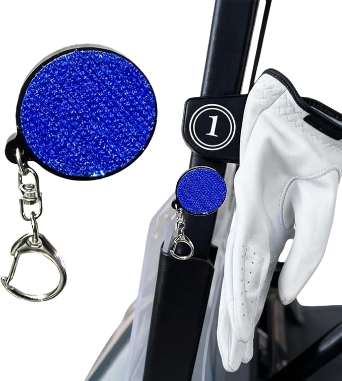 Magnetic Golf Glove Holder Clip – Strong Neodymium Magnet & Grip Pad – Attaches to Golf Cart, Bag or Belt – Keeps Gloves Dry, Fresh & Secure – Hand-Assembled Acrylic Golf Accessory for Men & Women