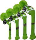 Scott Edward Knit Wood Golf Club Head Covers 4 Pieces Knitted Item Fit Over Well Driver Wood(460cc) Fairway Wood and Hybrid(UT)