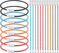 20pcs Stainless Steel Wire Keychains Aircraft Cable Cable Key Ring for Hanging ID Tags or Luggage Tags,6.3 inch 2mm Multicolour