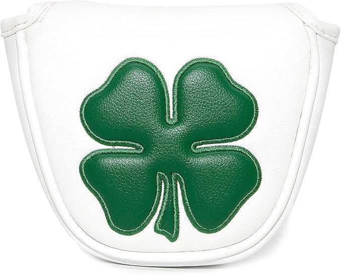 4 Leaf Clover Golf Mallet Putter Cover Headcover Club Protector Magnetic Clover for Odyssey 2ball,Red Oworks,Stroke Lab,Scotty Cameron,Taylormade Putters