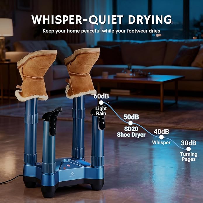 AIRTHEREAL SD20 Boot Dryer, Shoe Warmer with Ozone Deodorization Heat Blower