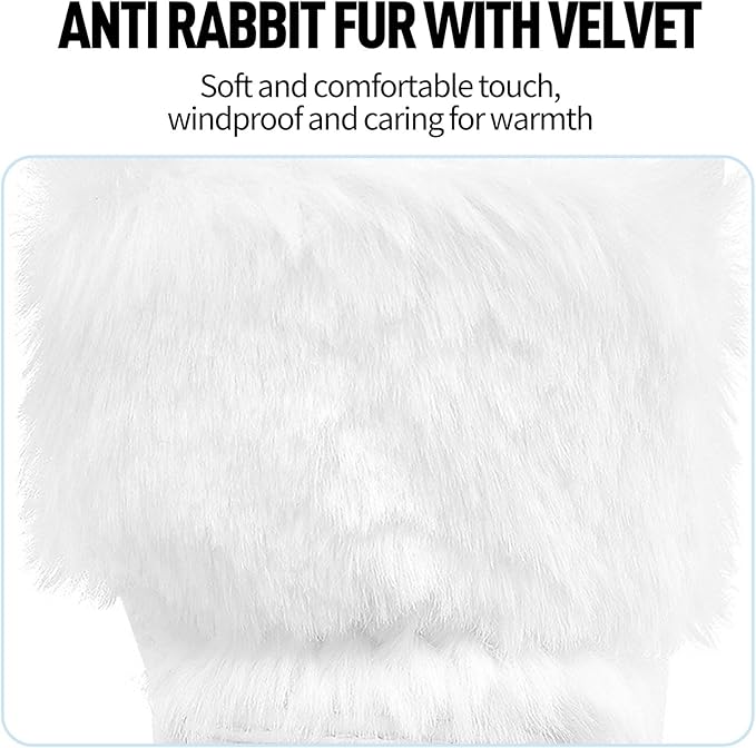 Women's Golf Gloves, Plush Thickened Imitation Rabbit Fur, Warm, Comfortable, Non-Slip