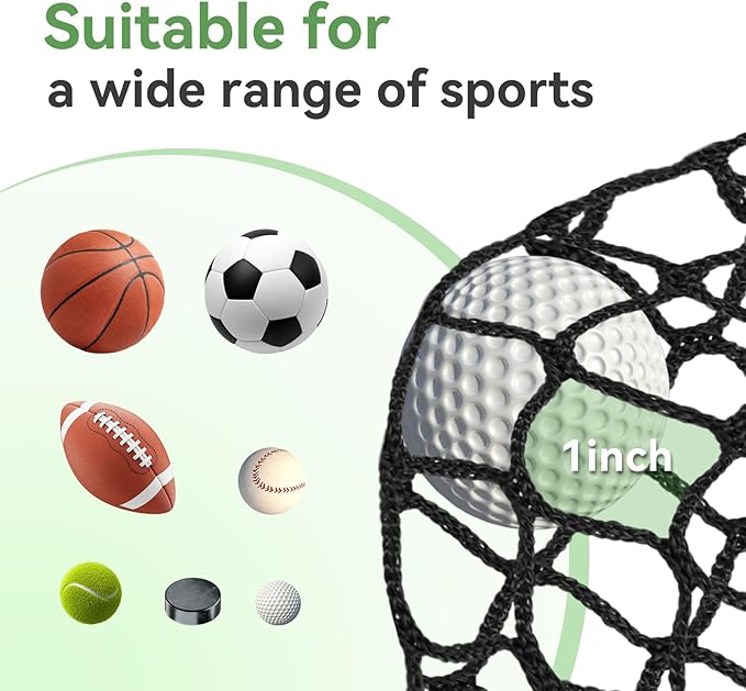 Golf Nets Practice，Sports Nets for Backyard Driving Real Golf Balls10ft to 60ft, Ball Stop Netting for Garage Swing Training, Indoor Outdoor Nylon Heavy Duty Soccer, Basketball, Pickleball Accessories
