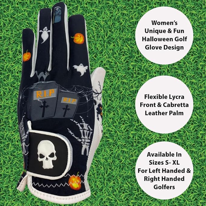 Giggle Golf Women's Golf Glove - Adjustable Strap, Left Hand Gloves for Women