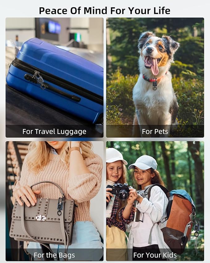 Keychain, Works with Apple Find My, Heavy Duty Keychain Bottle Opener, Carabiner Car Key Chains with GPS Tracker, Key Finder, Bluetooth Tracker for Luggage, Kids, Bags and More, Rechargeable, Blue