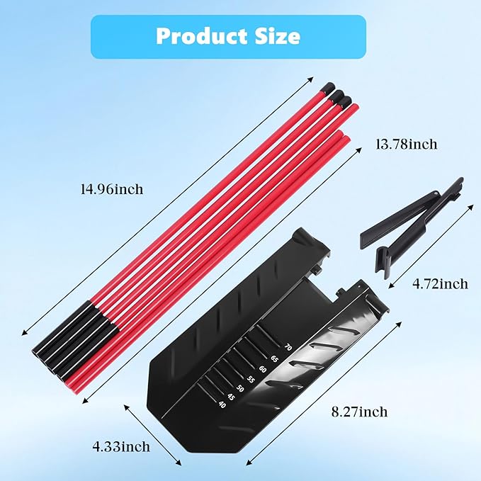 Golf Alignment Stick Holder, Golf Swing Plane Trainer with 7 Adjustable Angles for Aiming, Putting, Full Swing Trainer, Posture Corrector Golf Swing Trainer with Metal Sticks
