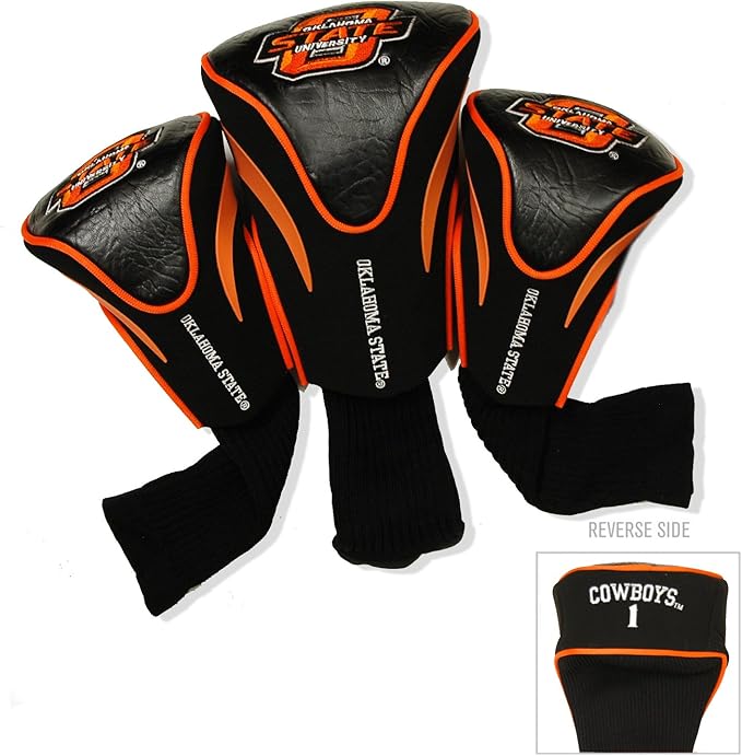 Team Golf NCAA Numbered 1, 3, & X, Fits Oversized Drivers, Utility, Rescue & Fairway Clubs, Velour Lined for Extra Club Protection