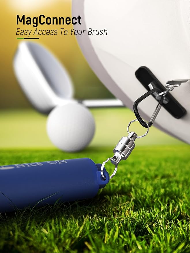 Water Golf Club Cleaner Brush with Towel, Magnetic Golf Club Brush Groove Cleaner, Golf Bag Accessories for Men Gifts