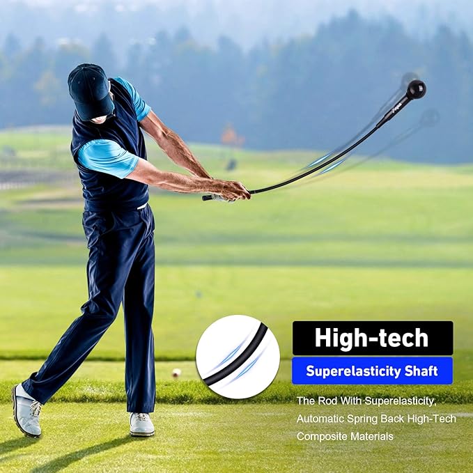 Golf Swing Trainer Aid and Correction for Strength Grip Tempo & Flexibility Training Suit for Indoor Practice Chipping Hitting Golf Accessories