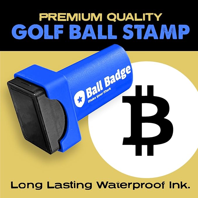 Ball Badge - Golf Ball Stamp (The Icon Series), Golf Ball Marker, Reusable Golf Ball Marking Tool to Identify Golf Balls