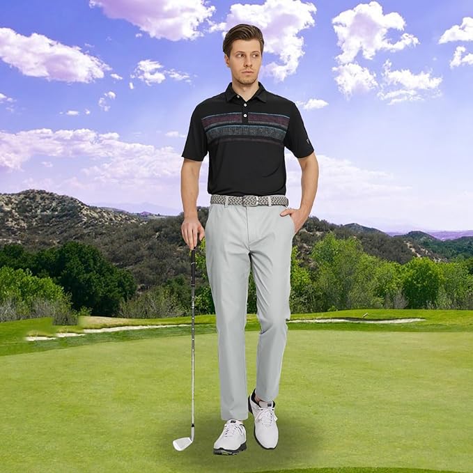M MAELREG Golf Pants Men Quick Dry - 30"/32"/34" Stretch Lightweight 5 Pockets Water-Resistant Casual Mens Dress Pants