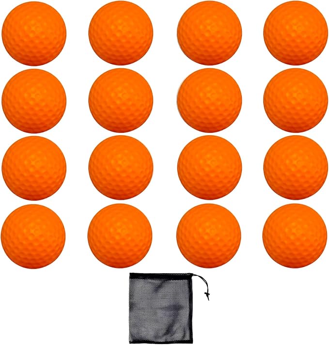 Foam Golf Practice Balls 16 or 54 Pack Soft Limited Flight Golf Balls, Perfect for Indoor and Backyard Swing Practice!…
