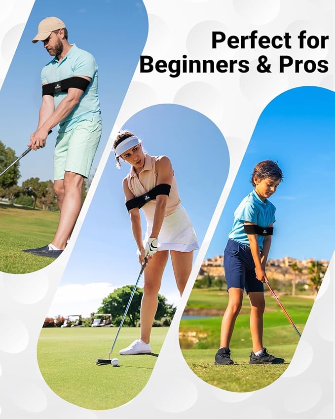 Golf Swing Training Band – Simple Arm Connection Aid for Cleaner Impact, Consistent Tempo & Better Ball-Striking – Easy Swing Trainer for All Golfers, Great Golf Gift