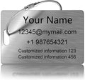 Personalized Luggage Tags for Suitcases and Backpacks - Stainless Steel Metal Custom Travel Bag Name Tags for Kids, Women, Luggage, Baggage, Airplane, Golf - Travel Essentials Label (2"x3.3")