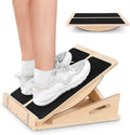 2-in-1 Slant Board&Professional Wooden Balance Board for Calf Stretching, Adjustable Wooden Incline Board, 200 Lbs Weight Capacity Calf Stretch Wedge for Exercise with Training Poster
