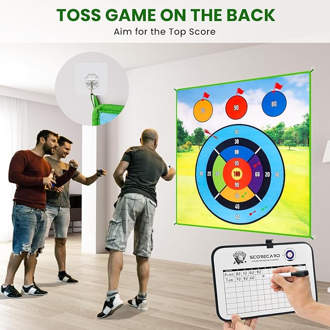 Golf Chipping Practice Mat for Backyard Games, Battle Golf Hitting Mat for Swing Training, Fun Golf Party Game, Perfect for Outdoor Activities