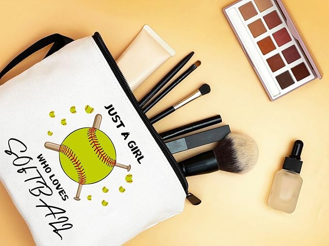 Softball Accessories for Girls,Graduation Gifts for Her,Softball Party Favors,Softball Cosmetic Bag,Softball Gift Bags,Birthday Gifts for Women Her Bff Bestie Best Friend Sister,Christmas