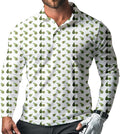 Men's Long Sleeve Golf Shirt Quick Dry 3 Button Work Fishing Outdoor Casual Collar Shirt