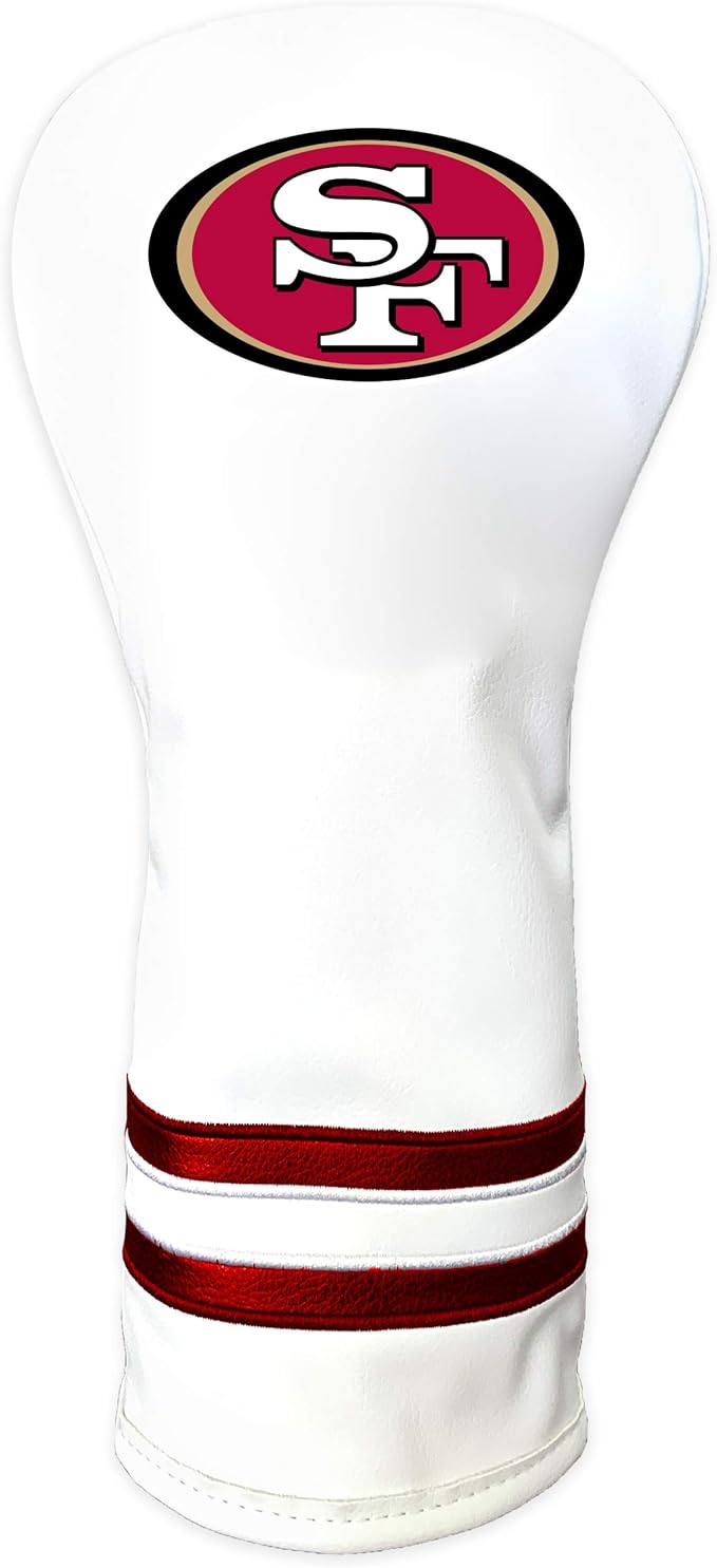 Team Golf NFL White Vintage Fairway Golf Club Headcover, Form Fitting Design, Retro Design