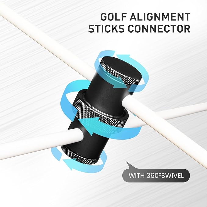 FINGER TEN Golf Alignment Sticks Rods Swing Trainer Tools 48 Inch 2 Or 3 Pack, Fits in Golf Bag Tour Stickers Practice Training Aid
