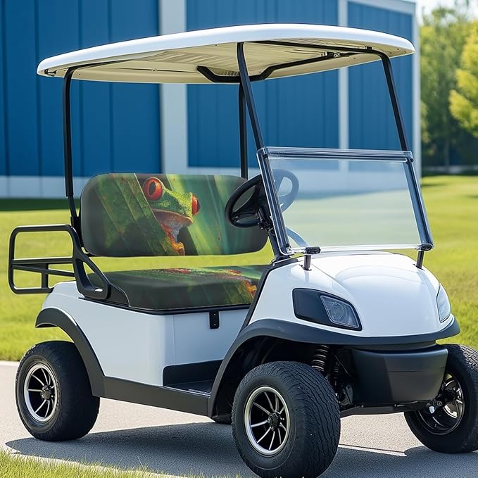 Fashion Print Golf Cart Seat Covers 2 Passenger Golf Cart Backrest Cover Golf Cart Seat Towel Gift for Friends