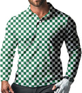 Men's Long Sleeve Golf Shirt Quick Dry 3 Button Work Fishing Outdoor Casual Collar Shirt