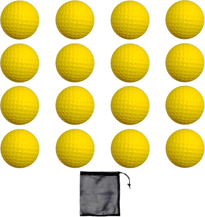Foam Golf Practice Balls 16 or 54 Pack Soft Limited Flight Golf Balls, Perfect for Indoor and Backyard Swing Practice!…