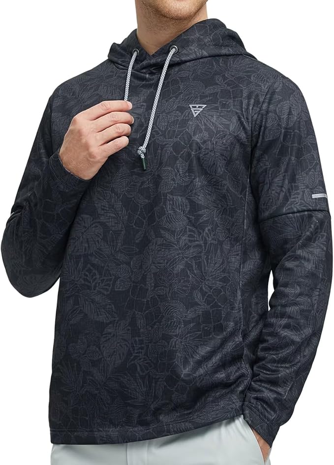 Hoodies for Men Golf Fleece Hooded Sweatshirts Dry Fit Athletic Lightweight Casual Midlayer Mens Hoodies Pullover