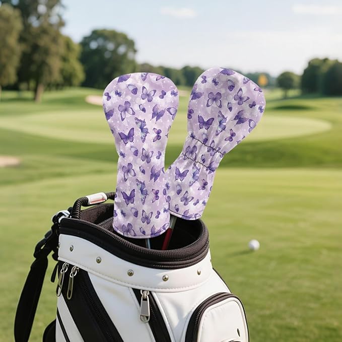 Golf Club Head Covers for Club Protective, Waterproof PU Leather Driver Fairway Wood Hybrid Head Cover