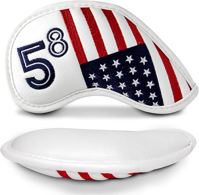 Golf Iron Head Covers Set Iron Headcover Wedge Cover Golf Iron Club Cover USA American Flag for PXG0311