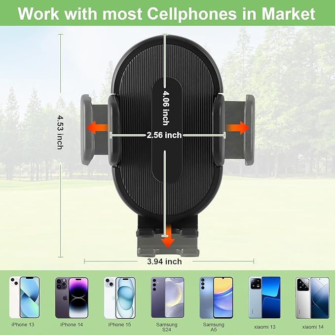 Golf Cart Phone Holder Magnetic for EZGO Club Car Yamaha, Magnetic Phone Holder for Golf Cart, Fits for iPhone Samsung Galaxy Google Pixel, Golf Cart Accessories Essentials, Golf Gifts for Men Women
