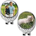 Personalized Golf Marker Hat Clip, Custom Magnetic Golf Hat Clip with Photo Name Text Logo, for Men, Women and Golfers