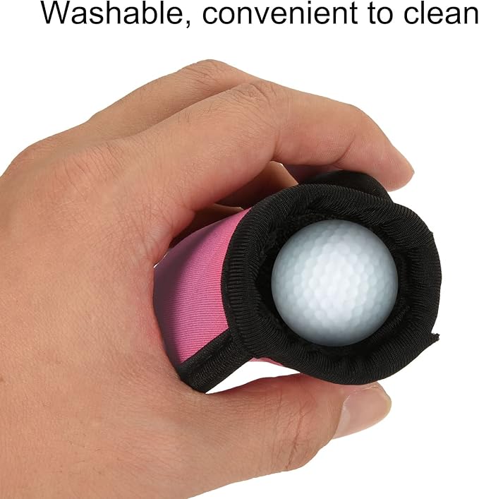 MECCANIXITY Golf Ball Cleaner Portable Pouch Pocket Washer Bag with Clips