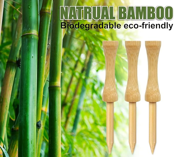 Step Down Golf Tees 2-1/8"or 2-3/4"or 3-1/4" 100 Pack Enduring Wooden Bamboo Golf Castle Tees